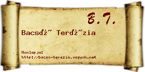 Bacsó Terézia névjegykártya